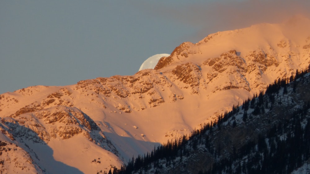 snow covered mountain range in landscape photography