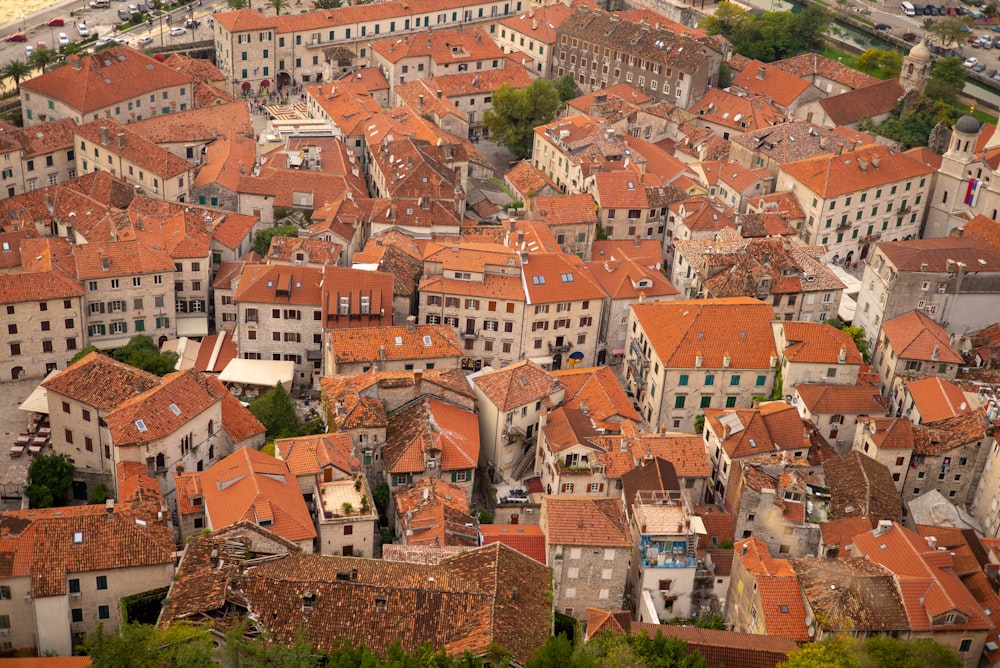 Photographie aérienne du village