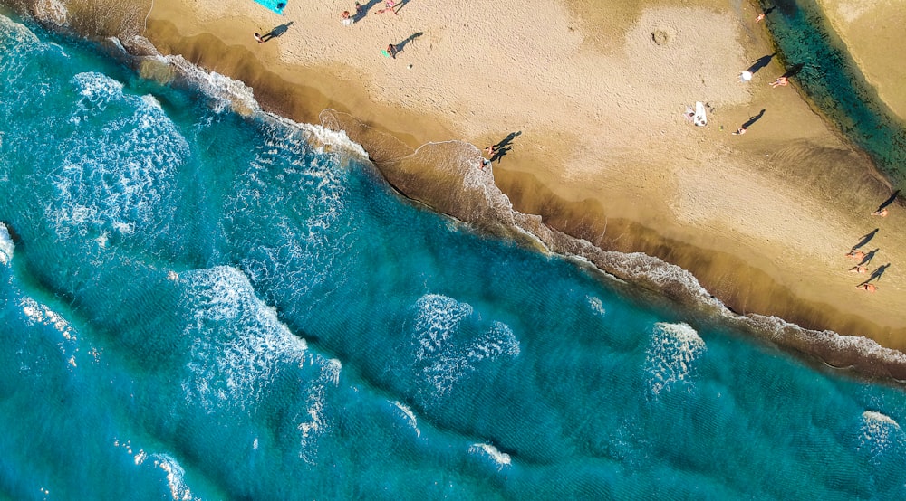 aerial shot photo of beach