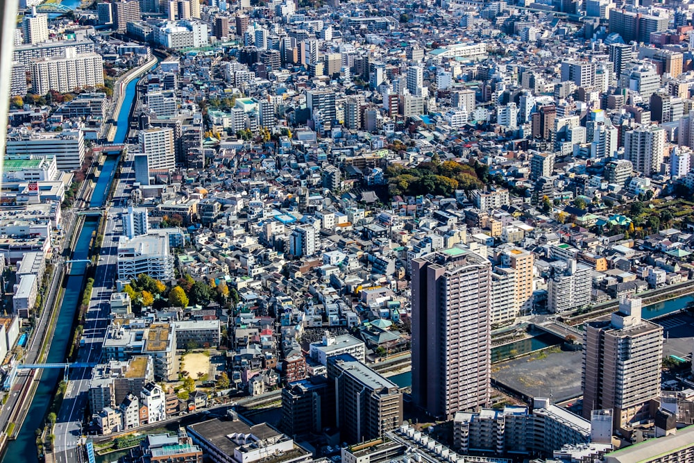 aerial view of building