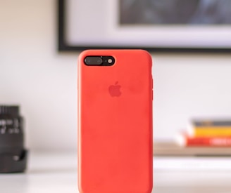 post-2016 iPhone with red case