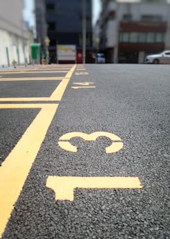 worm's-eye view of gray parking lot