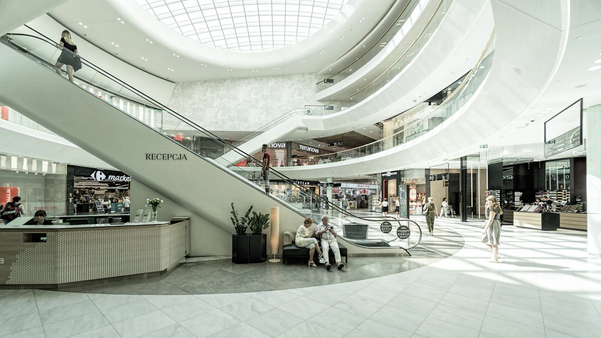 Modern mixed-use building with retail on the ground floor and residential units above in an urban setting