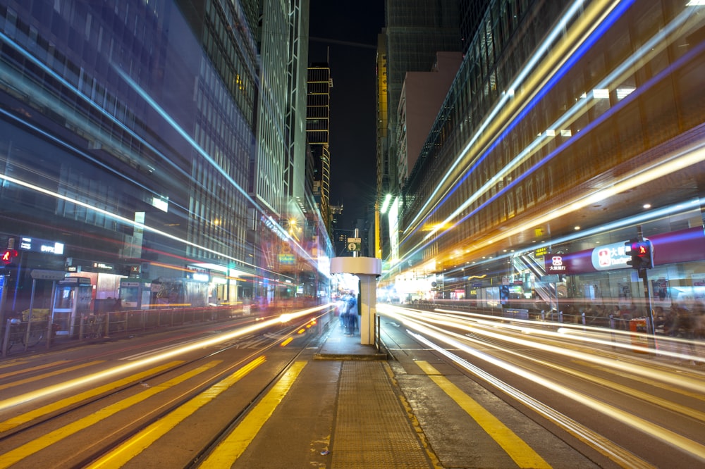 Zeitrafferfotografie der Straße