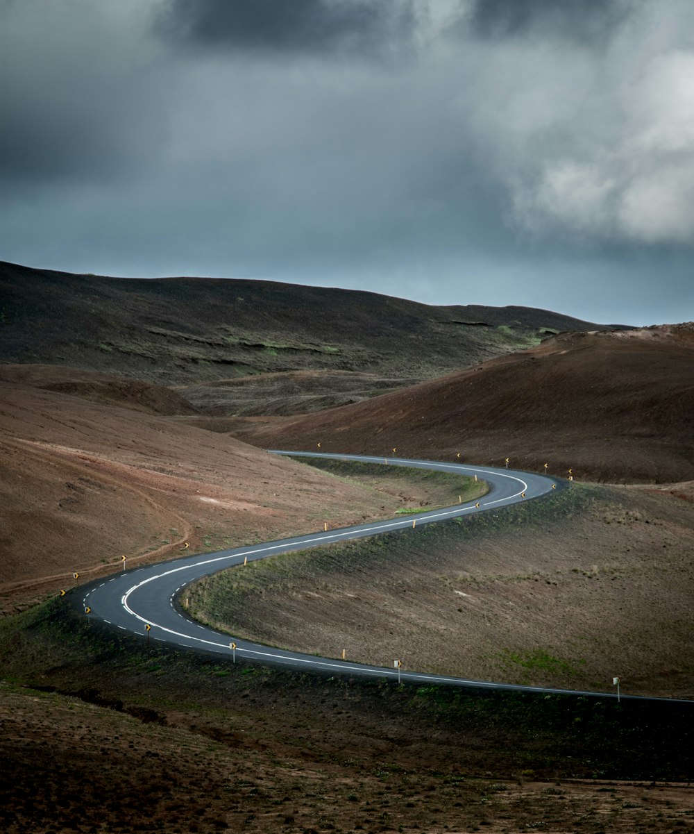 empty curved road