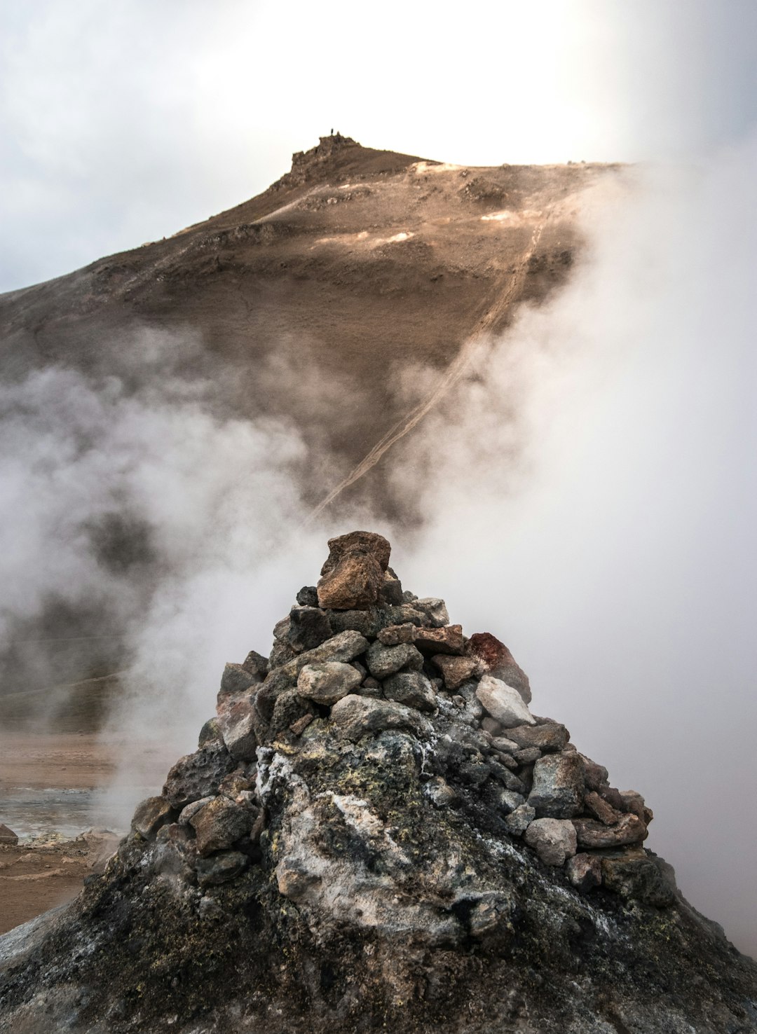 smoking mountain