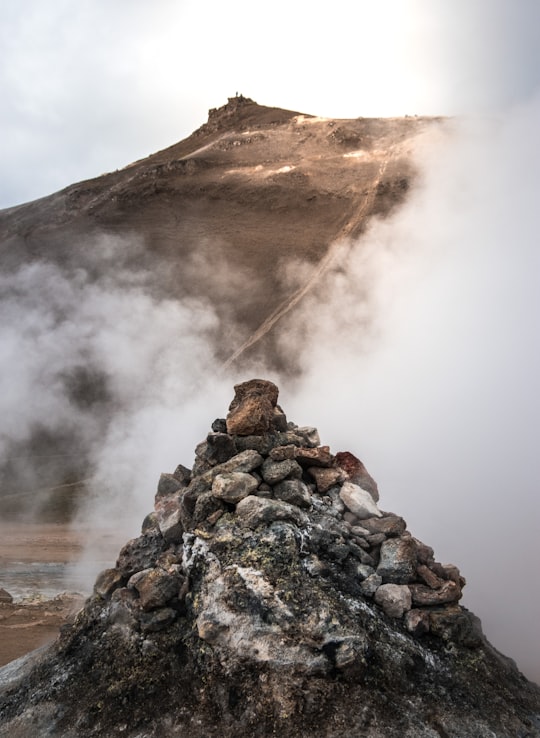 smoking mountain in Dimmuborgir Iceland