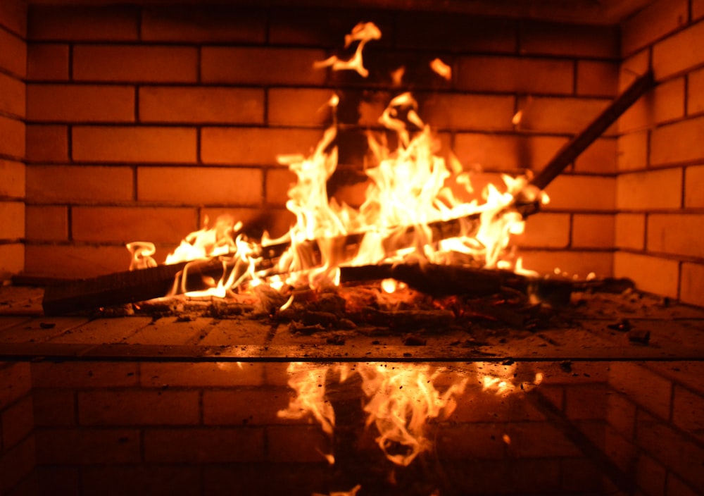 Foto de primer plano de la chimenea