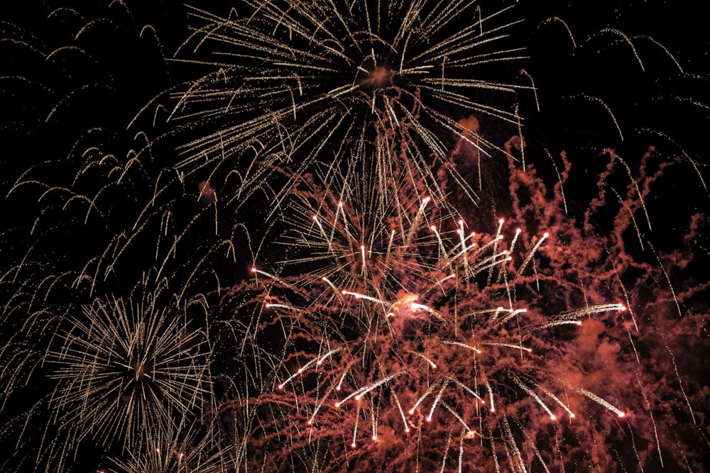 time-lapse photography of fireworks