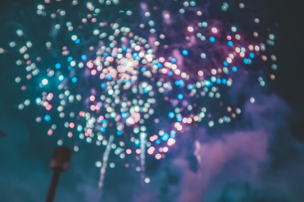 assorted-color firework display