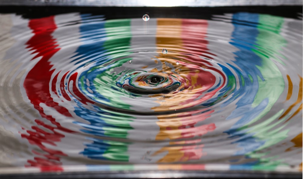 Fotografía de lapso de tiempo de gota de agua