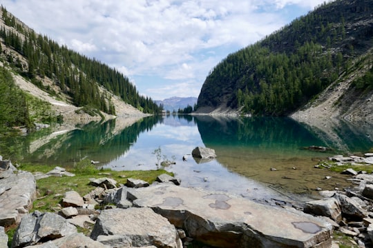 landscape photography of lake in Lake Agnes Tea House Canada