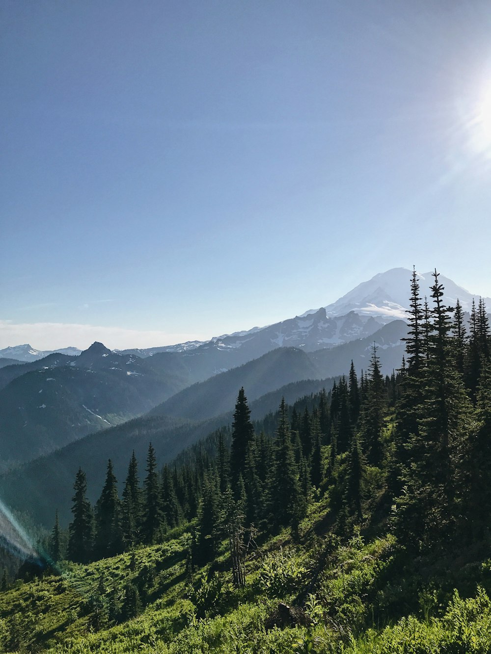 photographie de paysage de montagnes