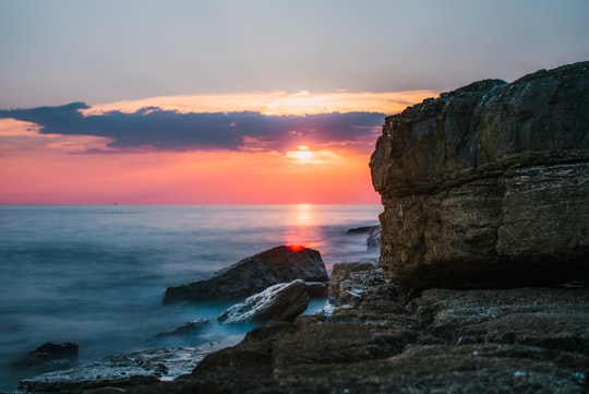 stone formation beside body of water in Novigrad Croatia