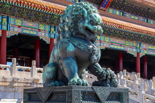 foo dog statue in The Palace Museum China