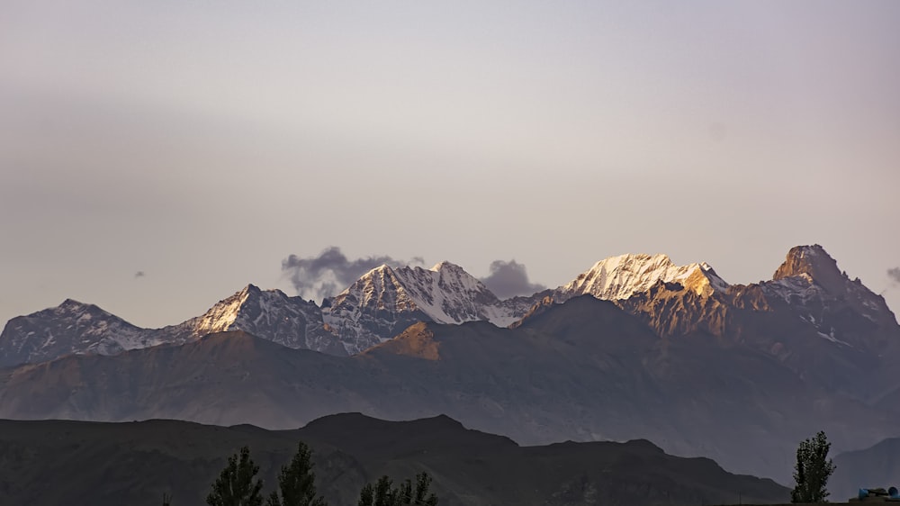 bird's eye view of mountain peaks