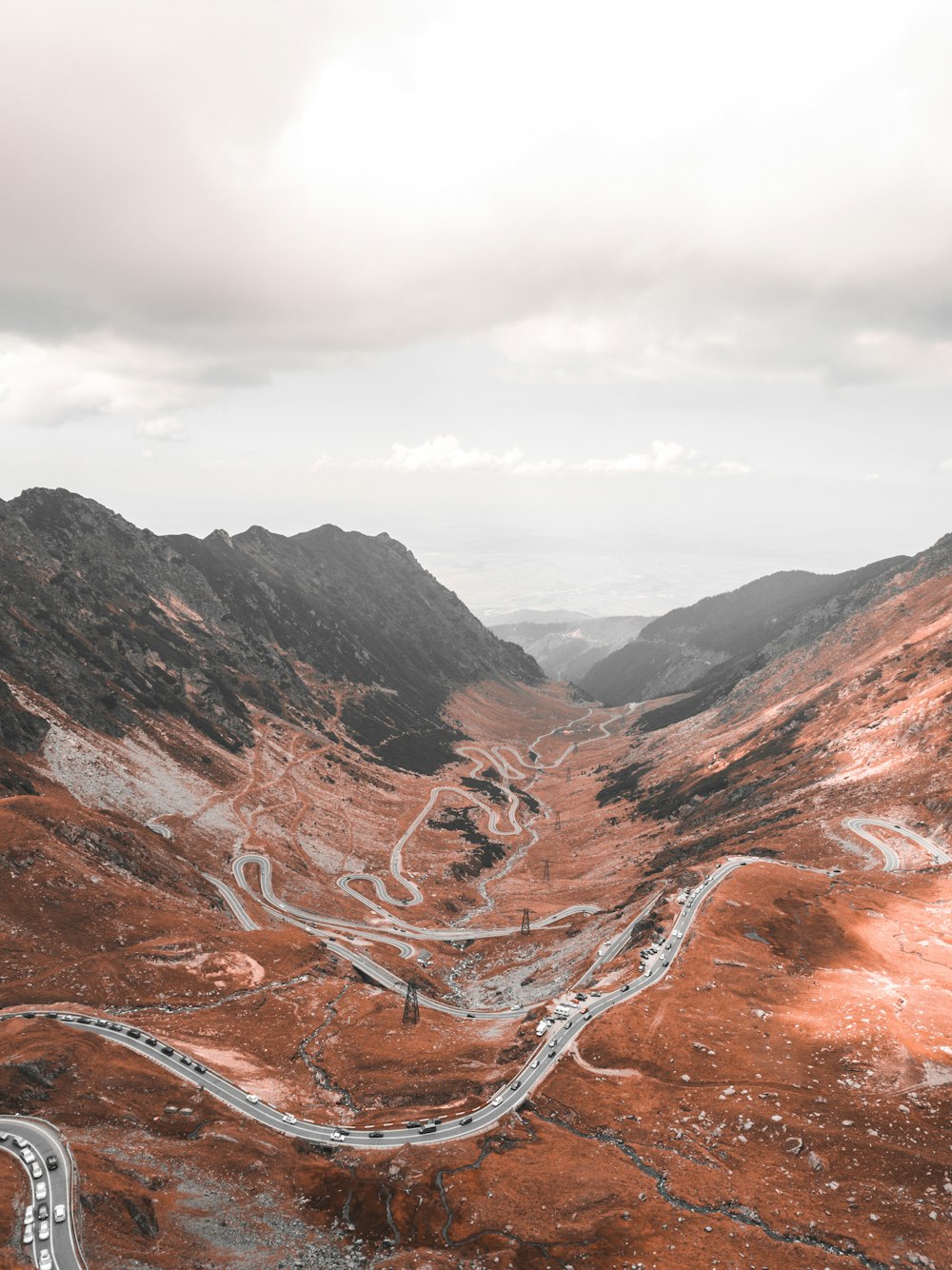 Vue aérienne de la montagne