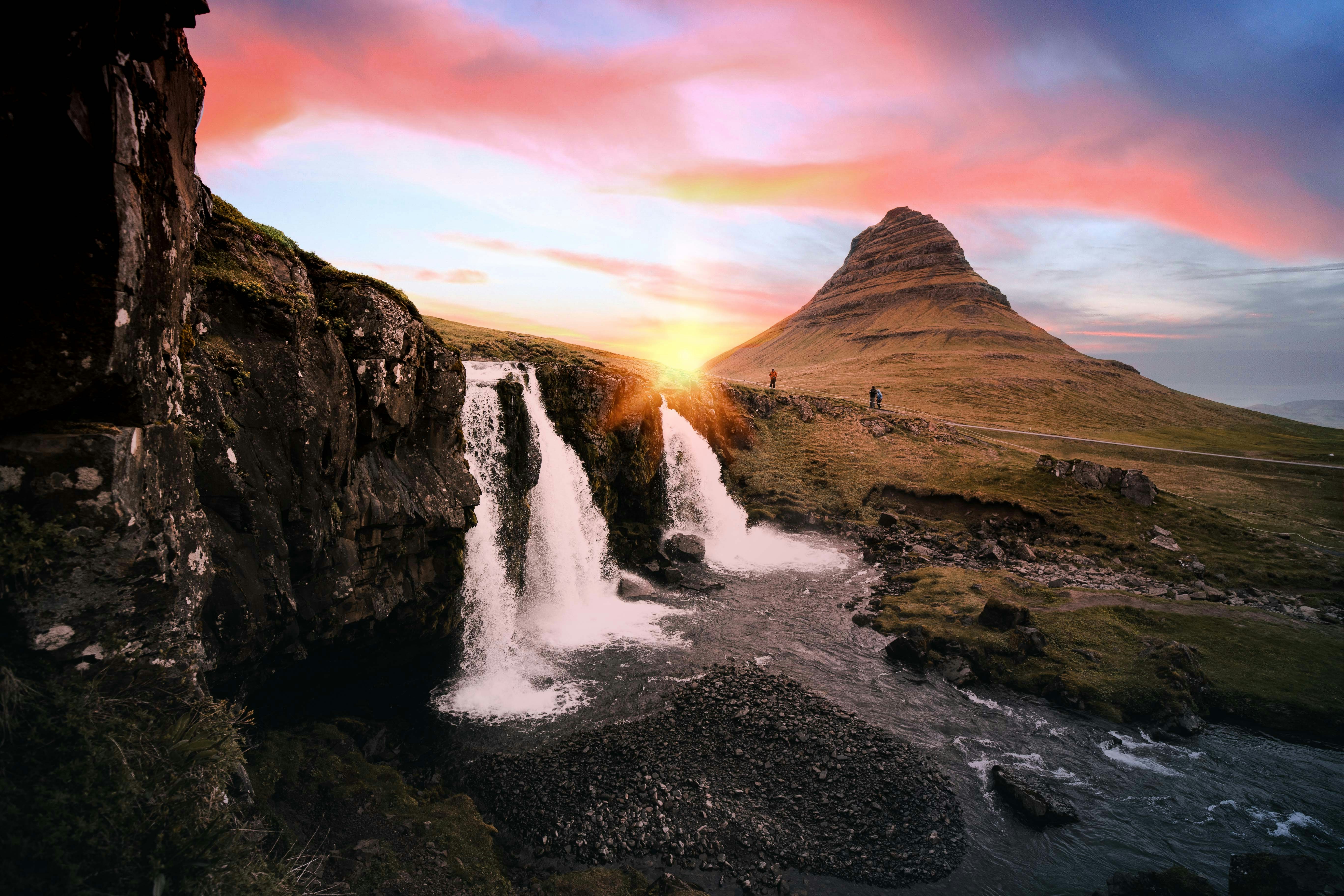 Catching the sunset in Iceland