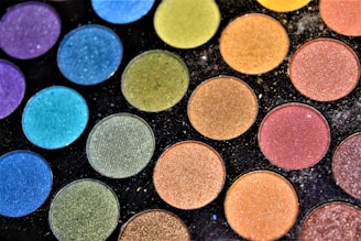 macro photograph of eyeshadow palette