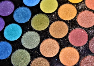 macro photograph of eyeshadow palette