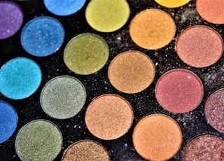 macro photograph of eyeshadow palette