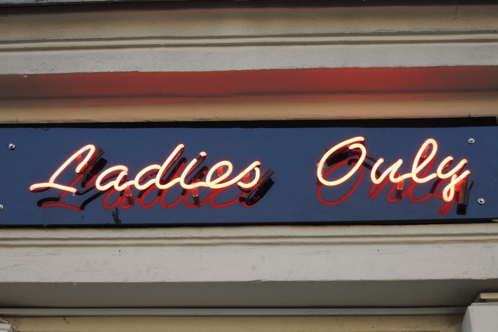 Ladies Only neon light signage