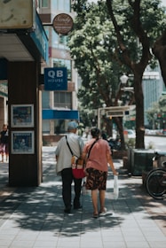 couple walking on alley