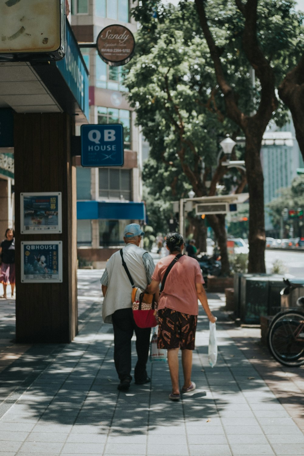 couple walking on alley