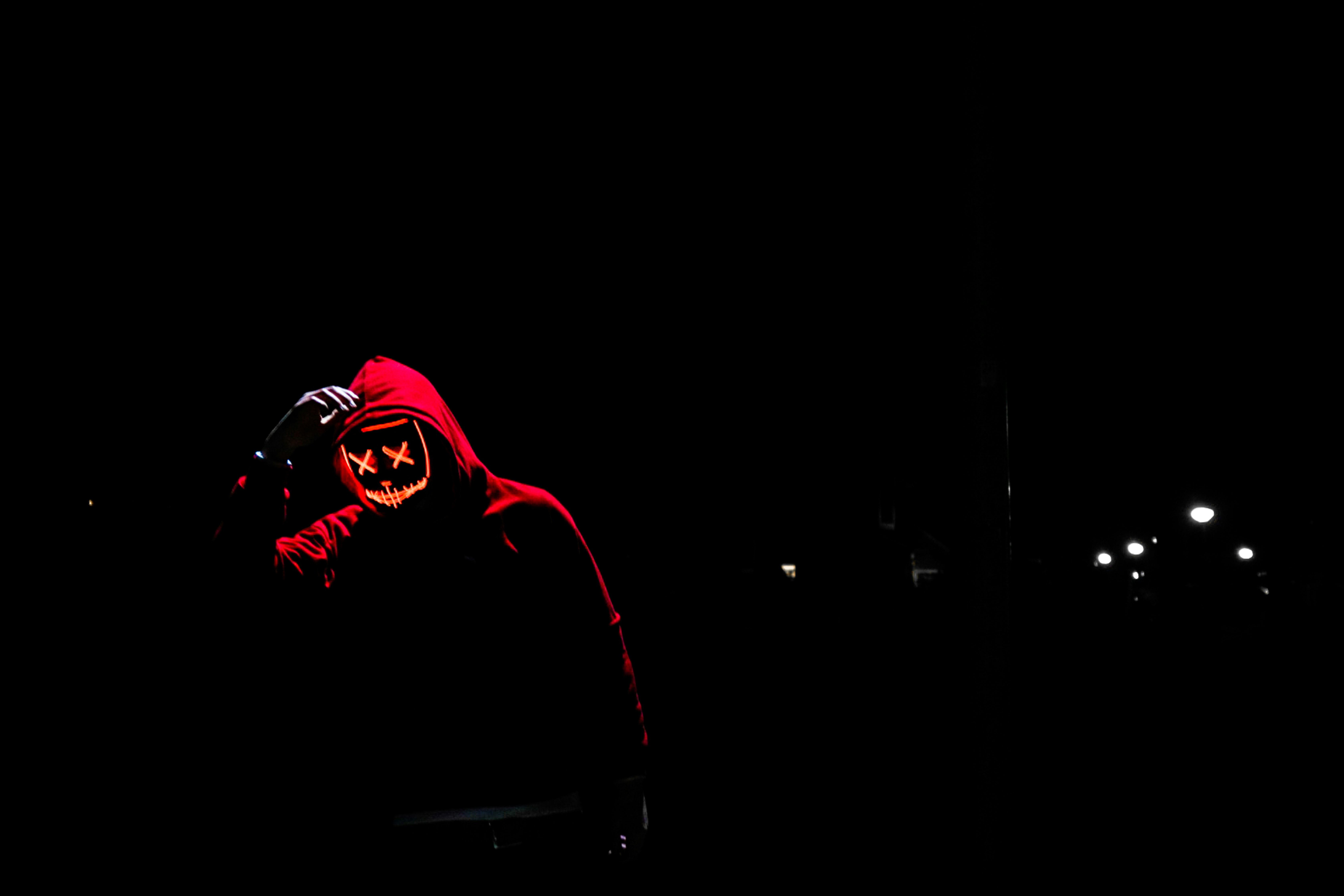 silhouette of person at night time