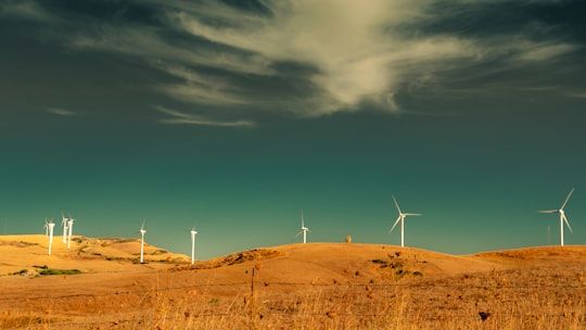 windmills on hill in Caccamo Italy