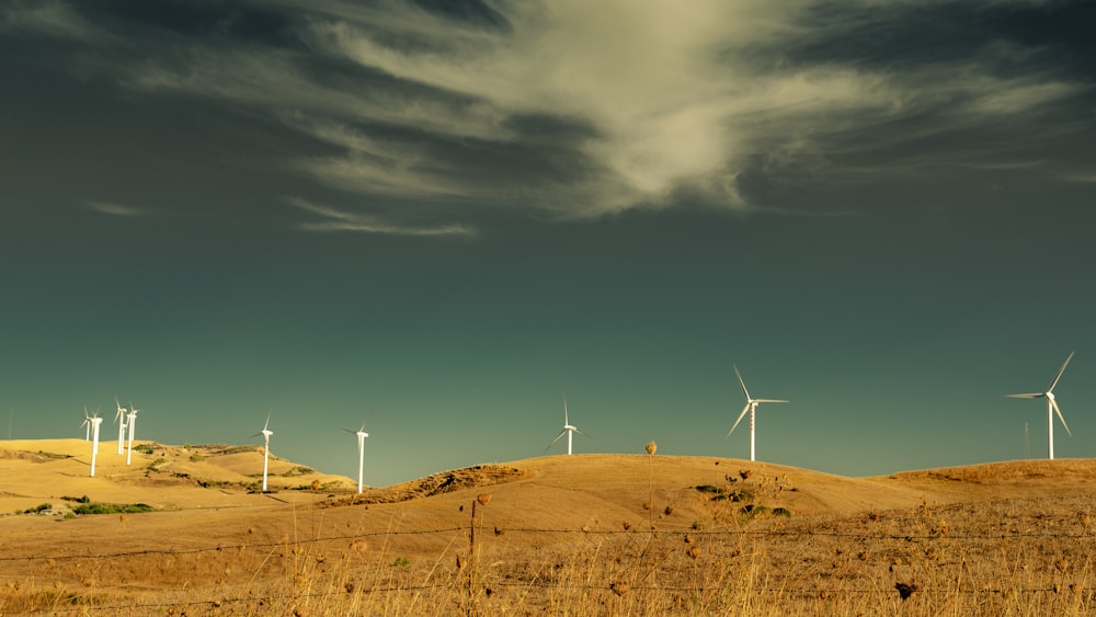 windmills on hill