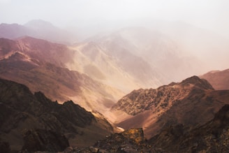 photo of brown mountains