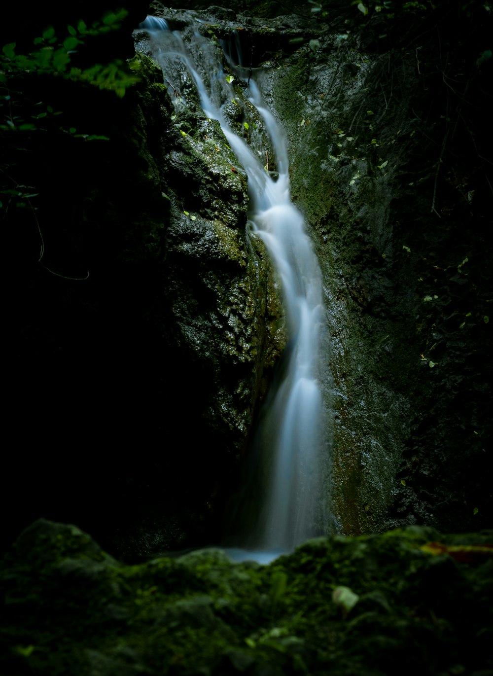 time-lapse photo of waterfalls