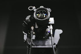 Close-up of a high-definition digital camera inspecting inside an air duct