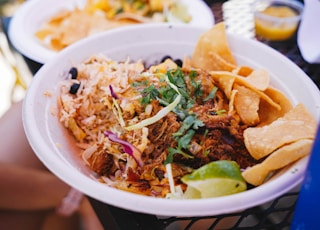 nachos filled bowl