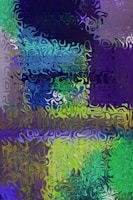 A vibrant AI-generated abstract design blending warm and cool tones.