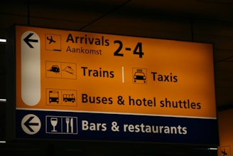 Arrival Aankokmst train and taxis signage