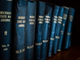 blue cover book lot