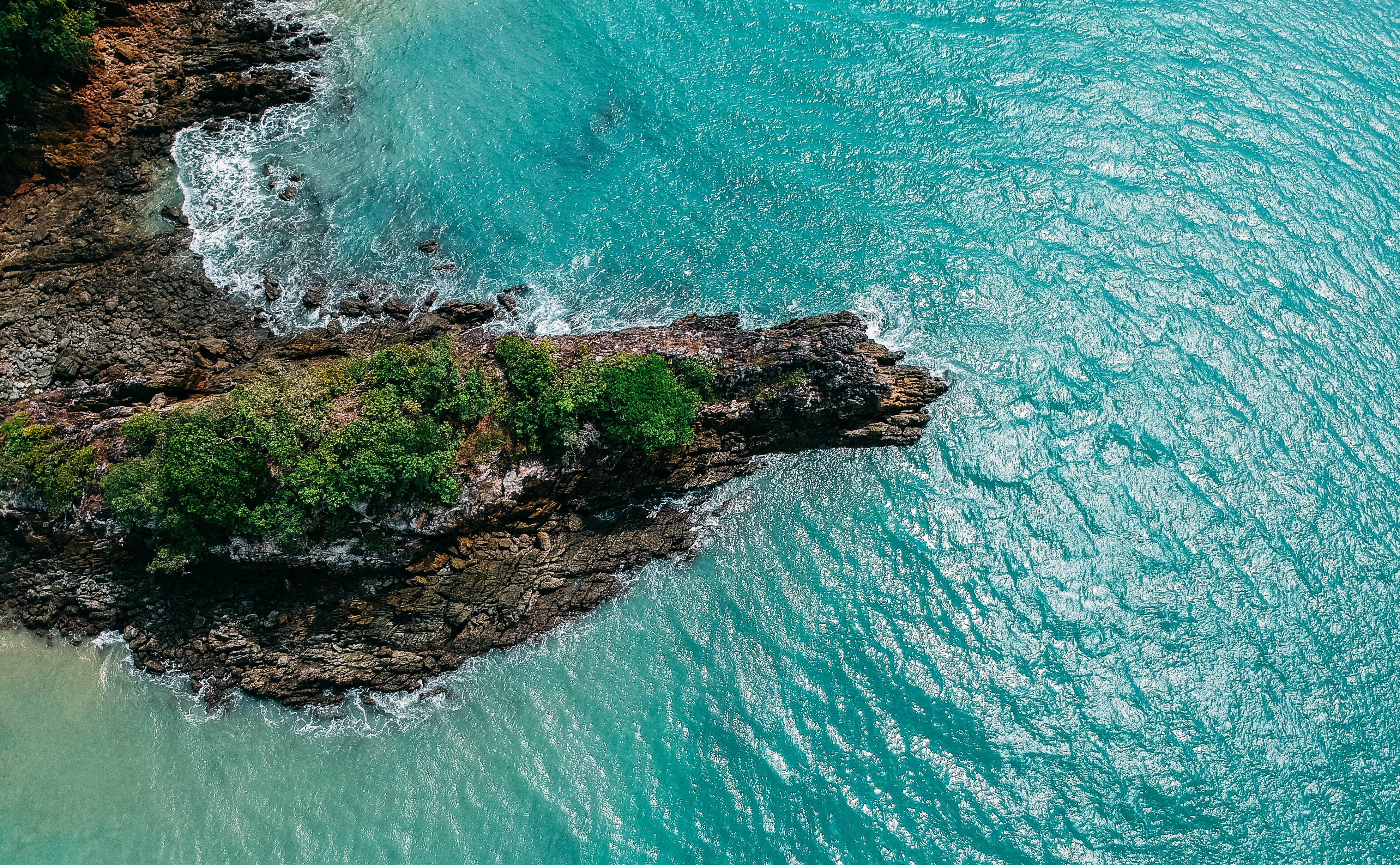 aerial view photography of island