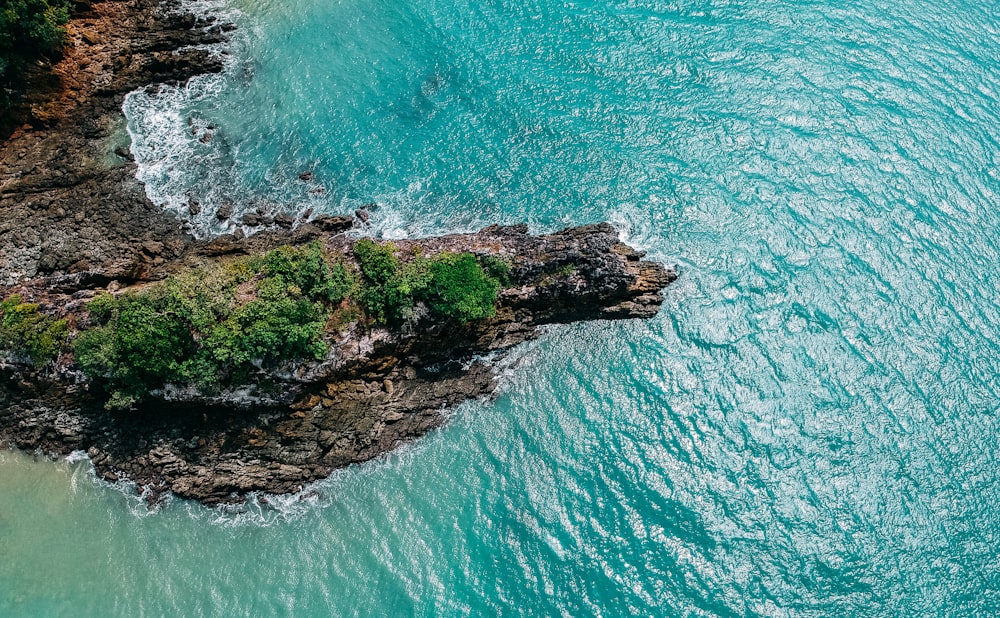 aerial view photography of island