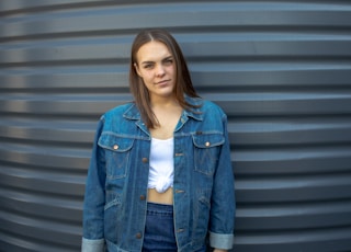 women's blue denim skirt