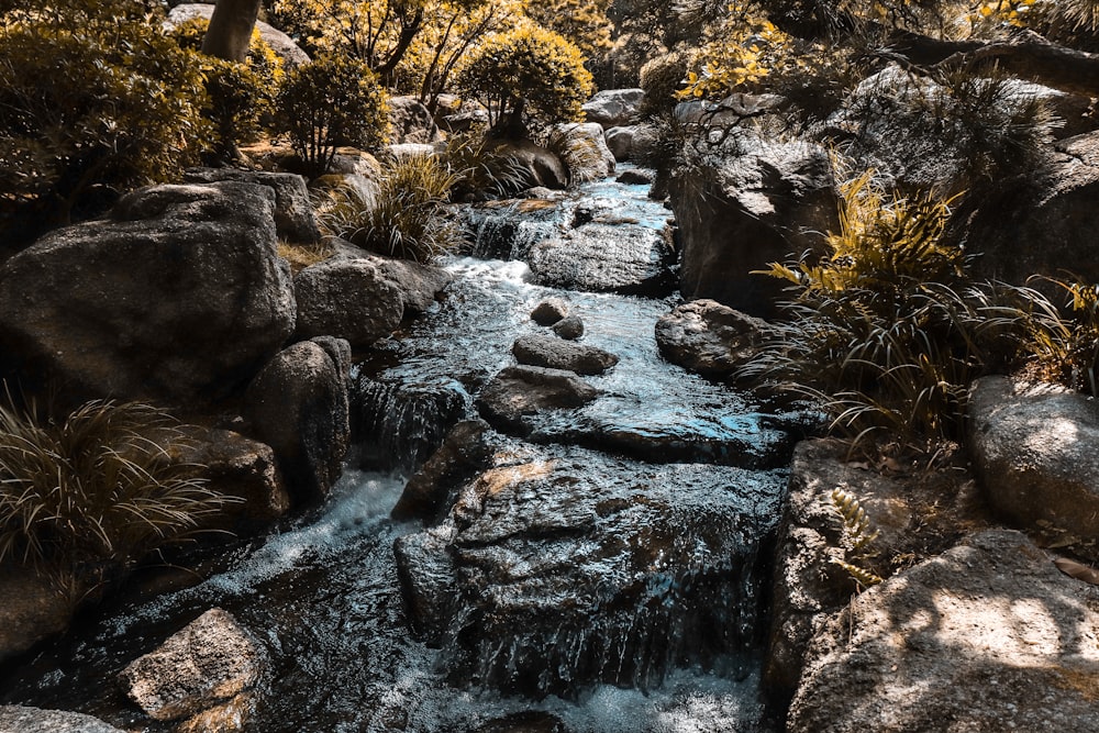 waterfalls and rock formations