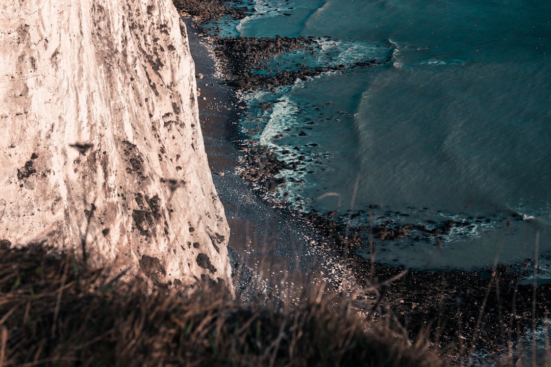 seashore near mountains