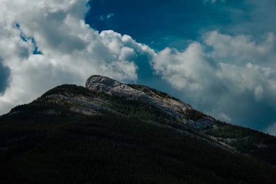 low-angle view of mountain in Canmore Canada