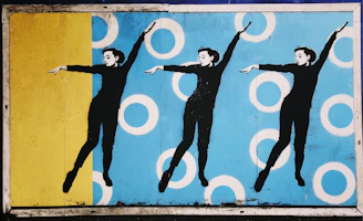 three women danding painting