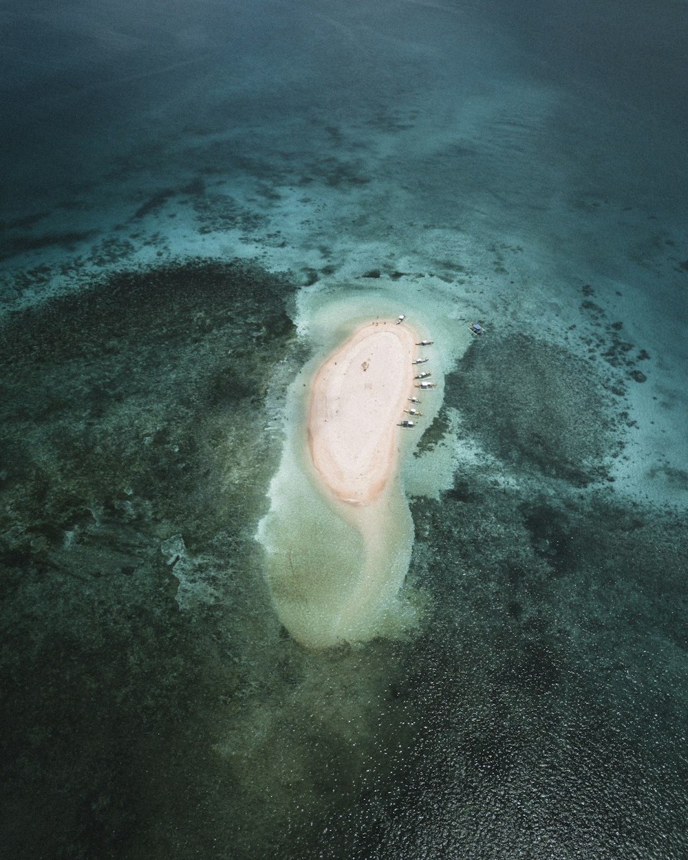 island in aerial view photography