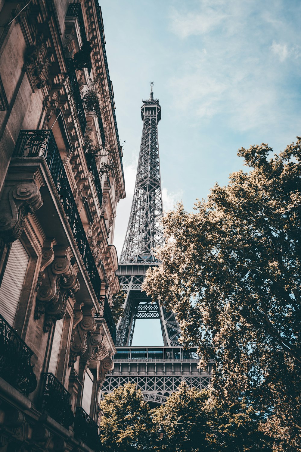 Eiffel Tower under blue sky