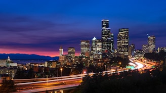 time-lapse photography of street and building during nighttime
