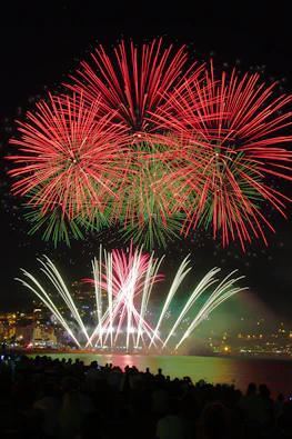 person showing fireworks gyro event