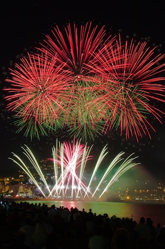 person showing fireworks gyro event